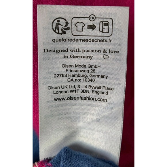 Olsen Cora Vivid Pink Marbled Knit Sweater NWT Relaxed Fit Size 4/XS - Picture 6 of 7